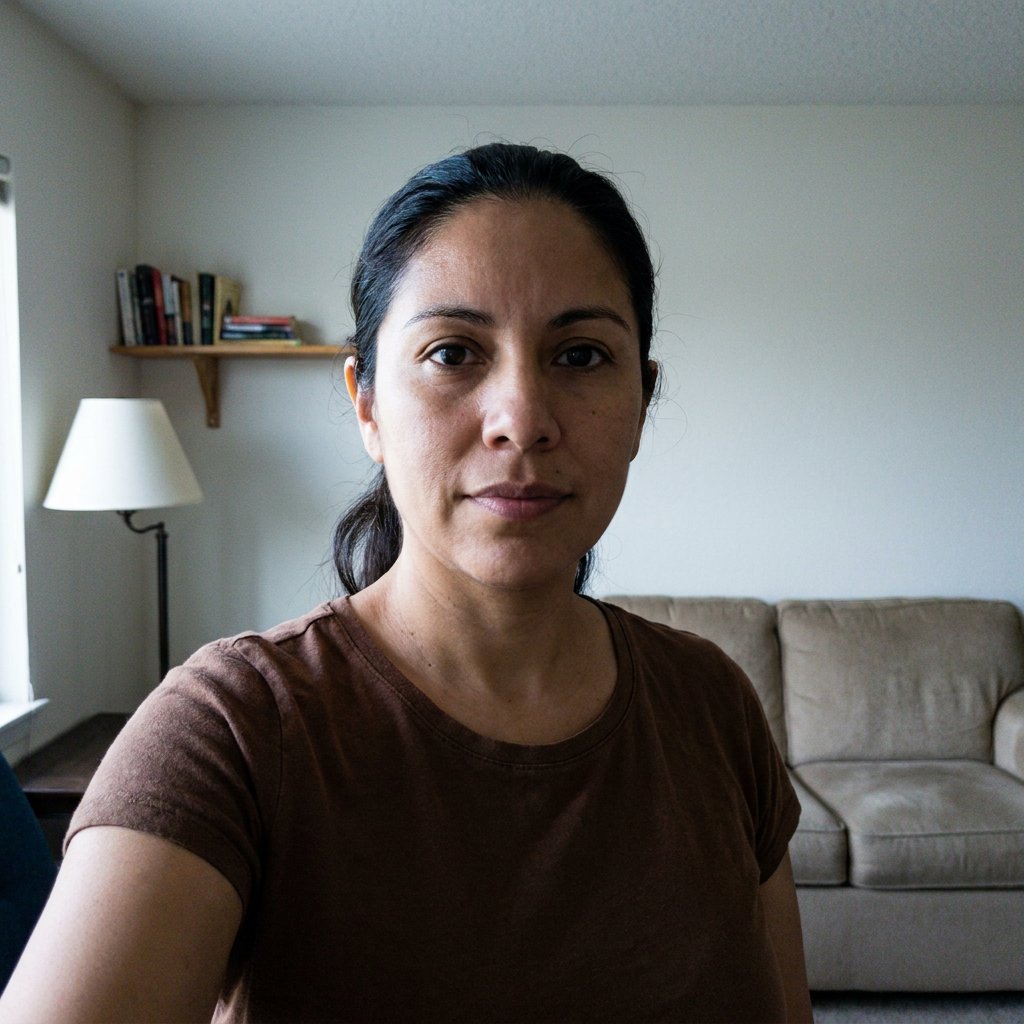 Casual selfie before AI aviation headshot generation (example 1)