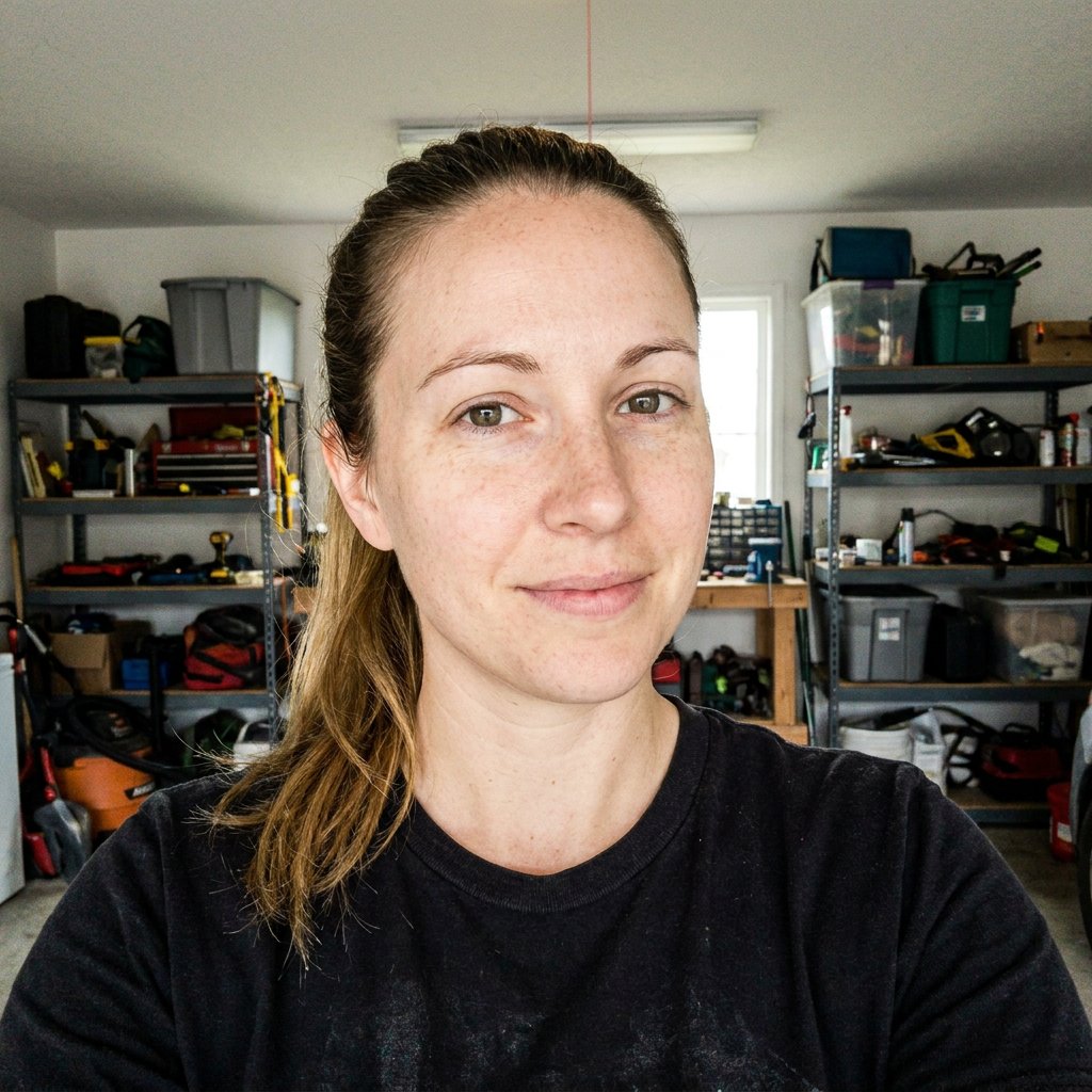 Casual selfie before AI aviation headshot generation (example 11)