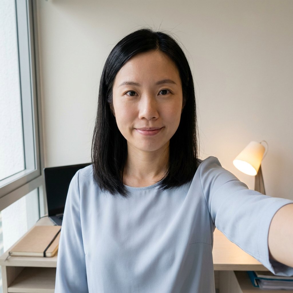 เซลฟี่ธรรมดาก่อนสร้างรูปถ่ายสายการเงินด้วย AI (ตัวอย่างที่ 24)