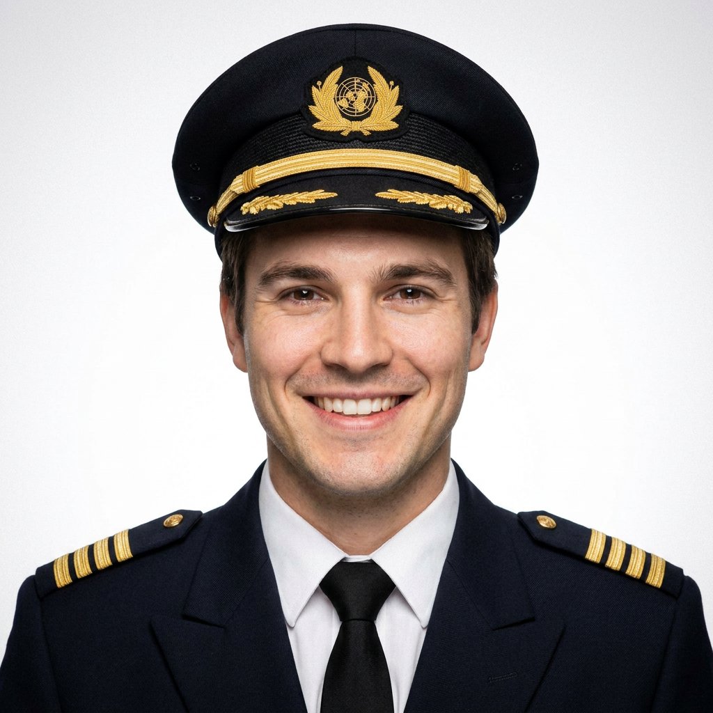 Clean White – background option for AI aviation headshots