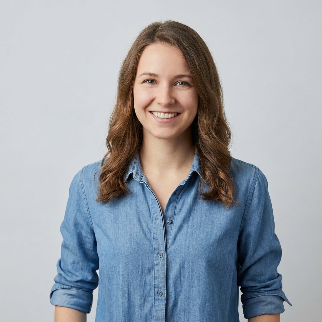 Camicia in chambray – opzione di look per i ritratti da portfolio con l’IA