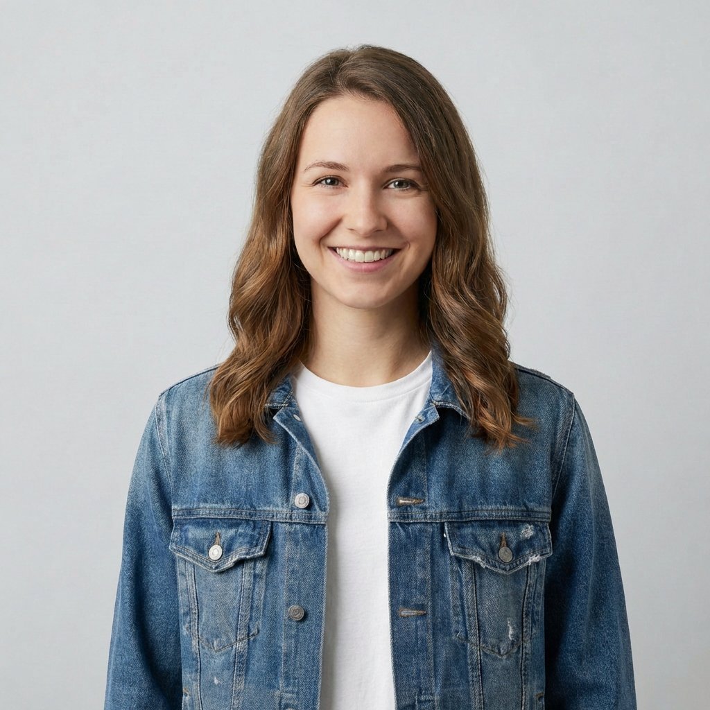 Giacca di jeans – opzione di look per i ritratti da portfolio con l’IA