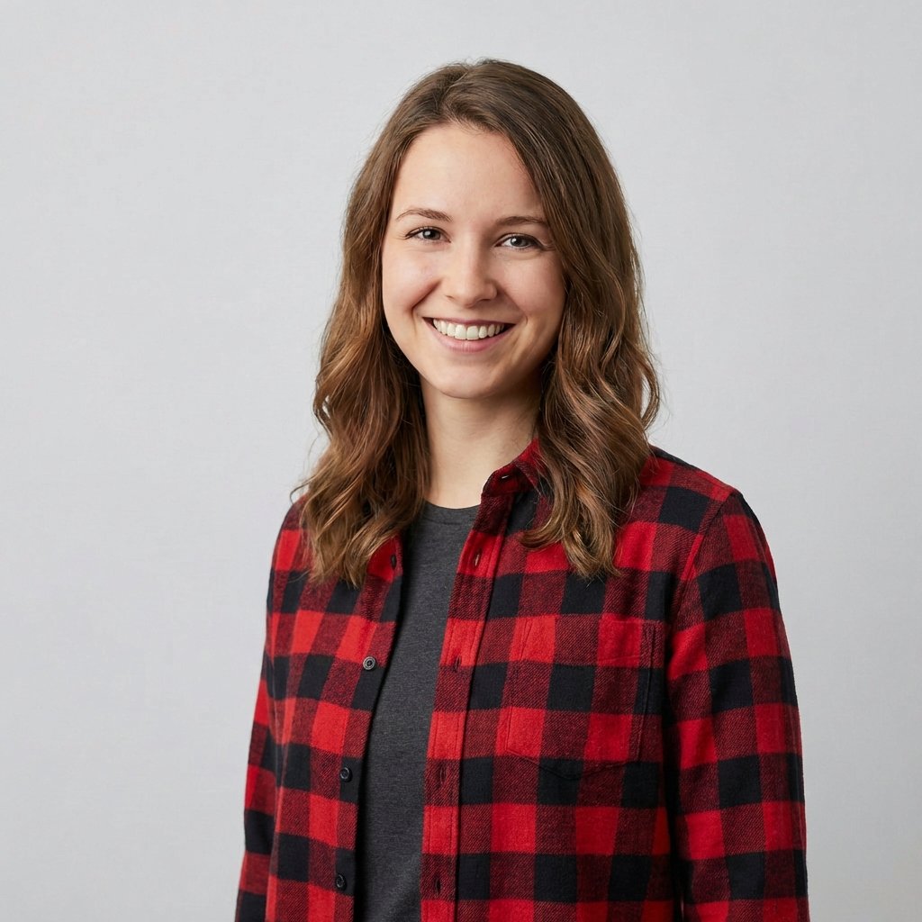 Camicia in flanella – opzione di look per i ritratti da portfolio con l’IA