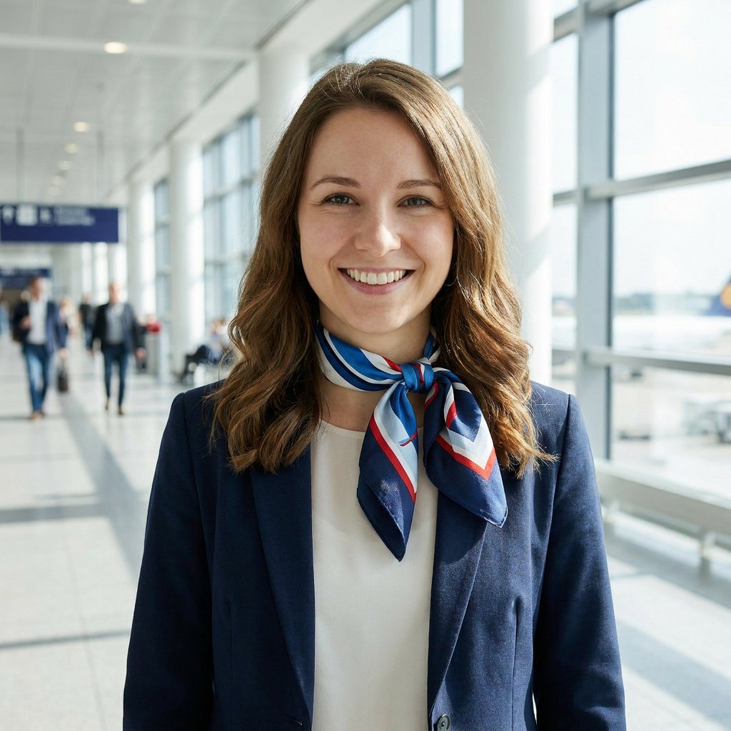 Airport Terminal – background option for AI aviation headshots