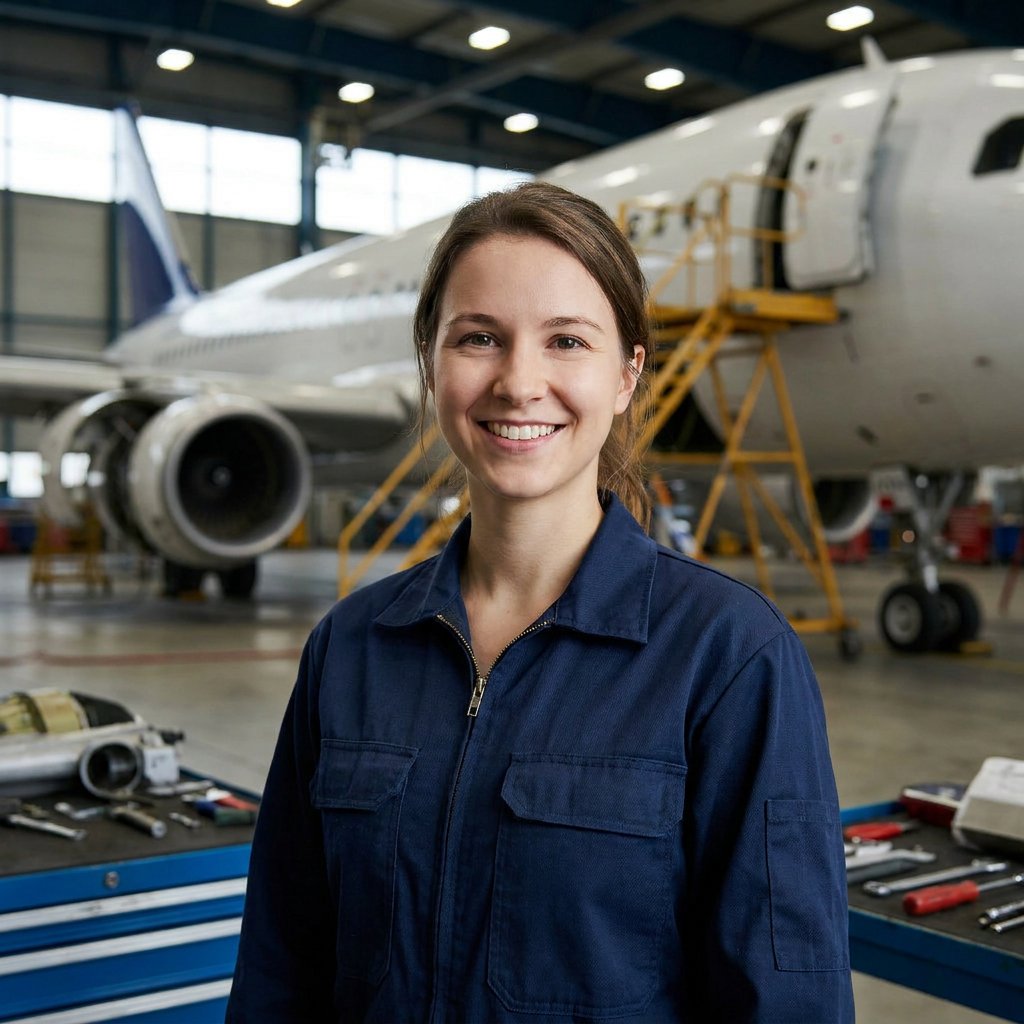 Hangar – background option for AI aviation headshots
