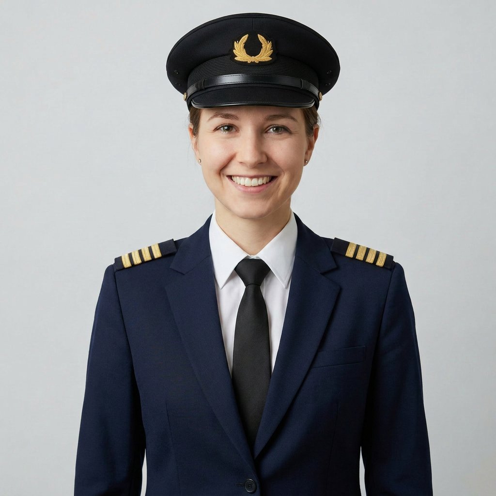 Captain Uniform – outfit option for AI aviation headshots