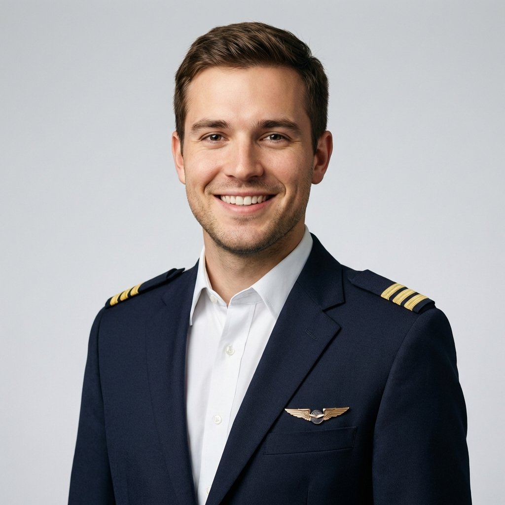 Pilot Uniform – outfit option for AI aviation headshots
