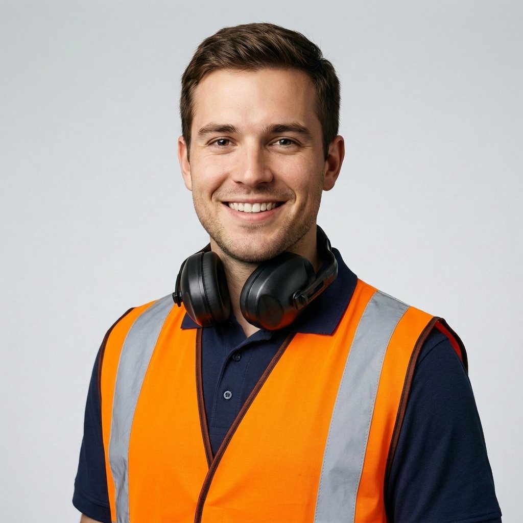 Ground Crew Hi-Vis – outfit option for AI aviation headshots
