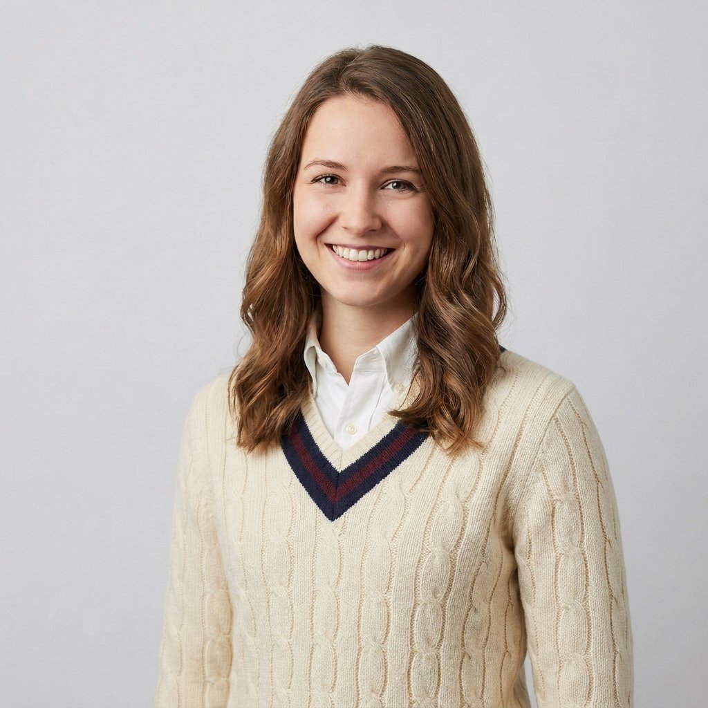 Maglione da tennis – opzione di look per i ritratti da portfolio con l’IA